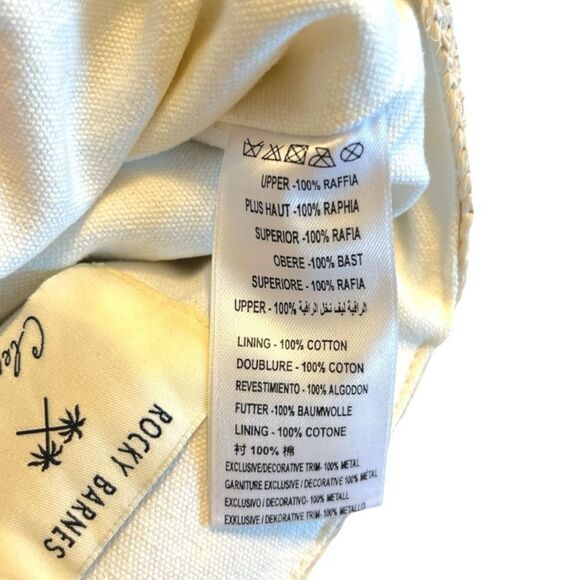 Cleobella Rocky Barnes Raffia Navy, Tan & Gold Handle‎ Handbag - Picture 7 of 10